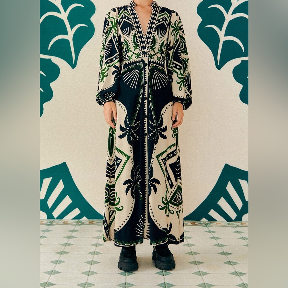 Farm Rio Mystic Scarf Maxi Dress